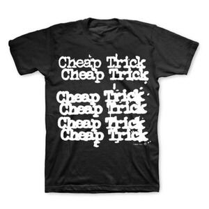 CHEAP TRICK T-Shirt Classic Stacked Logos New Shirt